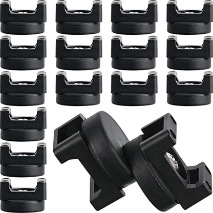 Yookeer 15 Pcs Magnetic Zip Tie Mount Base Black Magnetic Cable Clips Wire Holder Multipurpose Cable Ties Management Base Electrical Supplies for Wire (22 mm)