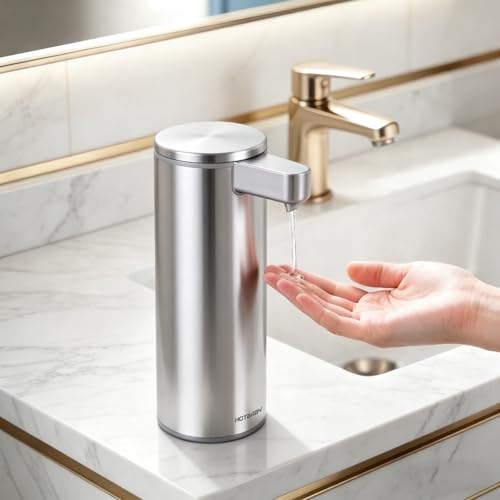 Automatic Liquid Soap Dispenser Touchless: Stainle... (Silver | Metal, Silver)