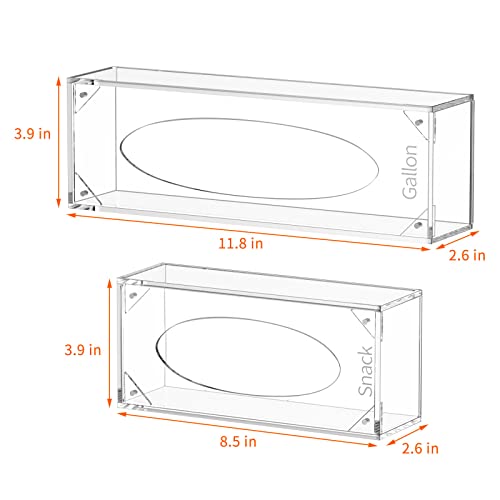 FEMELI Food Bag Storage Organizer Acrylic Kitchen Drawer Baggie Box Clear