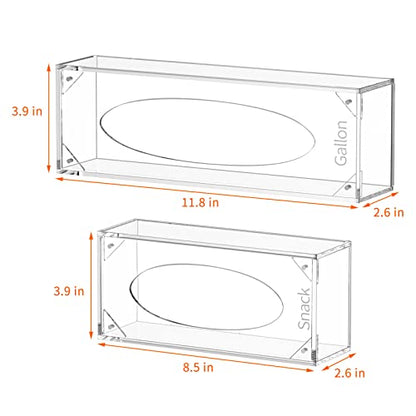 FEMELI Food Bag Storage Organizer Acrylic Kitchen Drawer Baggie Box Clear