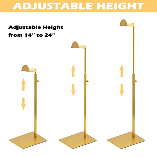 Royxen 3 Pack Purse Holder, Purse Display Stand with Adjustable Height, Bag Stands for Display, Stainless Steel Purse Rack for Bags Organizer (Gold)