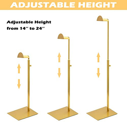 Royxen 3 Pack Purse Holder, Purse Display Stand with Adjustable Height, Bag Stands for Display, Stainless Steel Purse Rack for Bags Organizer (Gold)
