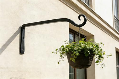 Gtongoko 10" Heavy Duty Outdoor Plant Hanger Wall Bracket, 2 Pack | 48lb Capacity,Rust-Resistant Finish,Easy Installation,Fit Hanging Baskets,Ideal for Bird Feeders & Lanterns