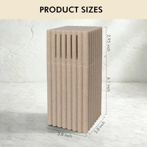 Home Stone Toothbrush Holder with Lid, Elegant Beige Bathroom Toothbrush & Toothpaste Organizer Modern Hidden Closed Toothbrush Holders for Bathrooms (Beige)