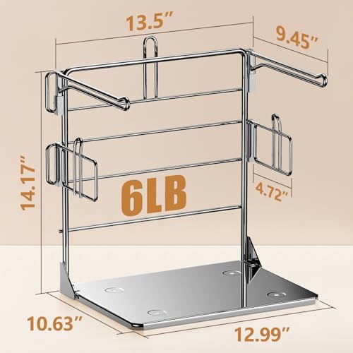 Grocery Bag Holder - Plastic Bag Organizer, Detachable Metal Shopping Bag Holder for Grocery Store & Business