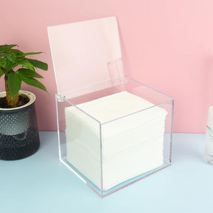 Disposable Face Towel Holder Storage Box Acrylic Facial Towels Container