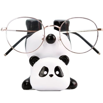 Cute Panda Glasses Display Stand for Nightstand, Funny Decorative Eyeglass Sunglass Holder, Home Office Desk Decoration (Handstand Panda)