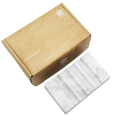 WeDoDecor Real Marble Soap Dish for Shower Stone Tray Small Bar Soap Holder with Self Draining | Non-Slip, Luxury Bath Room Accessories (White)
