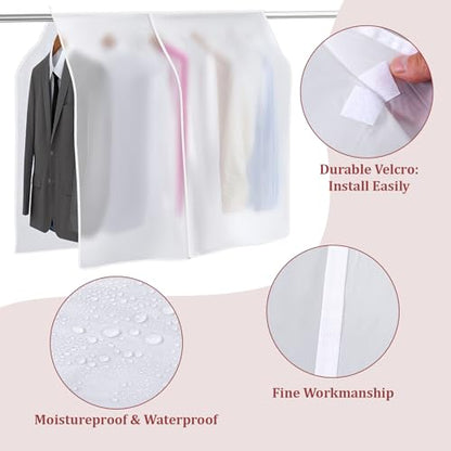 4 Pcs Clothing Rack Covers Dustproof Hanging Garment Bag Organizer Clothes Shoulder Rack Cover Closet Cover for Open Closet Garment Rack