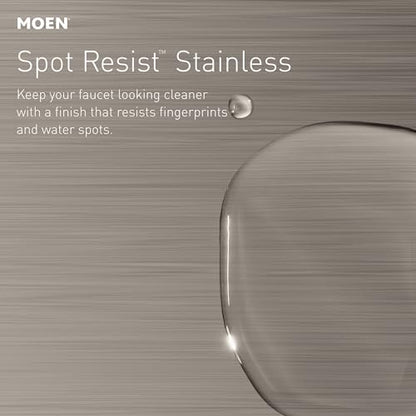 Moen 3942SRS Kitchen Soap Dispenser, Spot Resist Stainless | Refillable design, Deck-mounted installation, Built-in sink accessory, Spot resist stainless finish