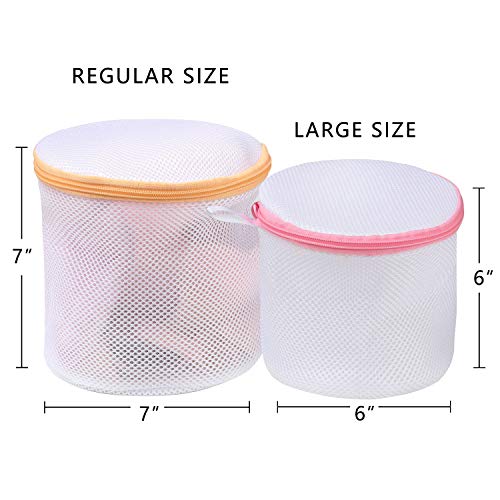 BAGAIL Laundry Bags Mesh Wash Bag for Intimates Lingerie and Delicates,4Pcs(Bra Wash Bag,6×6inch+7×7inch)