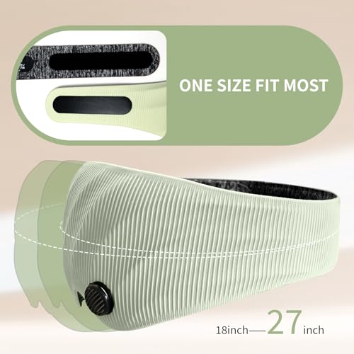 Sleep Mask, Scented Eye Mask for Sleep, 100% Blackout Eye Mask for Women Men, 3D Contoured Cup, Zero Pressure Soft Comfortable Sleep Mask for Travel-Green