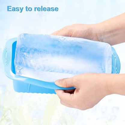 Extra Large Ice Block Mold, 4 Pack 9.4lb Big Ice Cube Molds | Silicone Ice Bath Accessories Water Chiller for Cold Plunge or Coolers