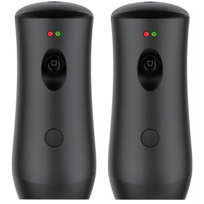 Automatic Air Freshener Spray Dispenser (2-Pack) Black Wall Mounted or Free Standing Battery Operated Sprayer for Home or Commercial Use, 3 Auto Scent Release Time Settings for Room/Bathroom Freshness