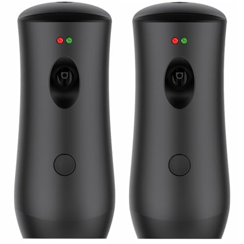 Automatic Air Freshener Spray Dispenser (2-Pack) Black Wall Mounted or Free Standing Battery Operated Sprayer for Home or Commercial Use, 3 Auto Scent Release Time Settings for Room/Bathroom Freshness