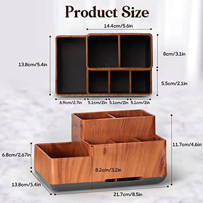 Toothbrush Holder with Anti-Slip, Bathroom Organizer Countertop Detachable | Multifunctional Storage, Easy Cleaning,Bathroom Caddy for Toothpaste, shaver, Vanity Organizer, Office