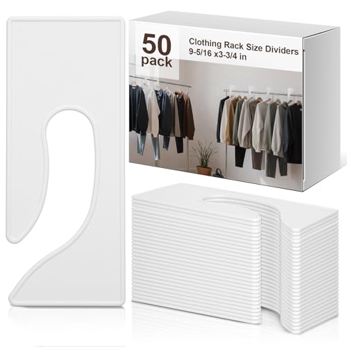 50 Pack Clothing Rack Size Dividers 9-5/16 x 3-3/4...