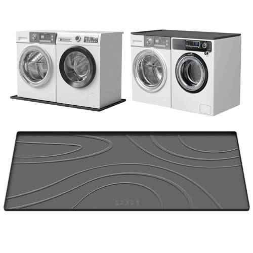 Washing Machine Drain Pan Silicone Mat,53.5x26.8in... (Large Grey)