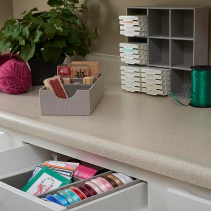 Household Essentials Grey 728-1 Deep 9 Section Drawer Organizer Box for Storage 12 in x 3.13