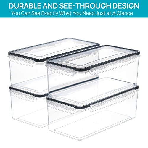 Vtopmart Pasta Storage Containers, 4 Pack, 3.2L Airtight Canisters