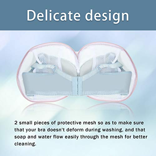 Shappy 6 Pieces Bra Washing Bag for Laundry Mesh Wash Lingerie Underwear Brassiere Washing Bags with Zipper for Women Laundry Storage(7.87 Inch,Pink)