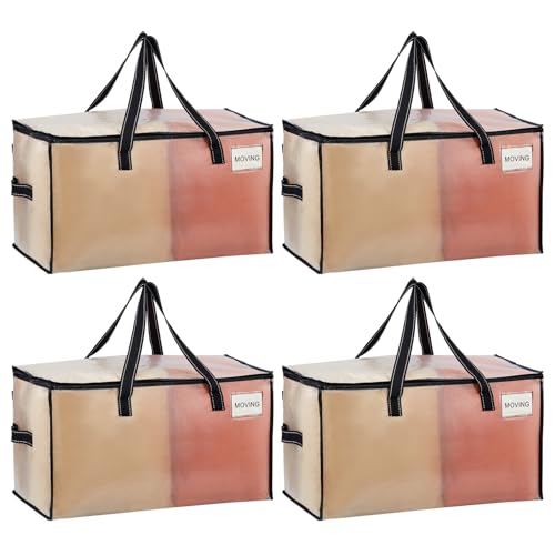 Moving Bags, Storage Bags, Wide Open Top, Clear, 4... (4 Count | Clear)