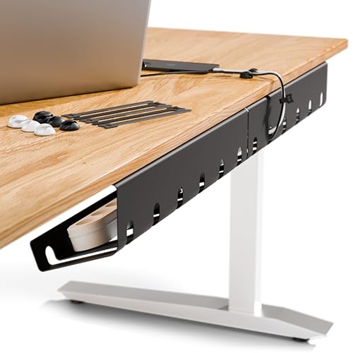 Cable Management Under Desk for Easy mounting Unde... (Black)
