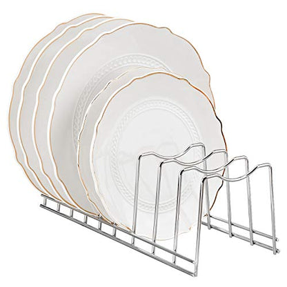 Pot Lid Organizer, Kitchen Pot Lid Rack Holder, Rest Cutting Board, Baking Sheet, Stainless Steel (Silver, 1)