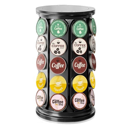 K Cup Holder, Coffee Pod Storage Carousel Holder Organizer Compatible with 40 Keurig K-Cup Pods, Home or Office Kitchen Counter Organizer