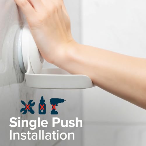 SlipX Solutions Strong Hold Suction Cup Soap Dish for Shower, White, 2-Pack | Tool-Free Installation, Removable Tray for Easy Cleaning, Excellent Drainage, Holds 11 lbs
