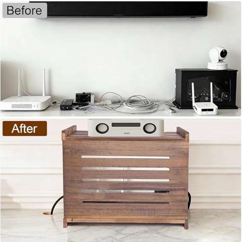 WiFi Box Hider, Router Box Hider, Router Box, WiFi Router Storage Cabinet Wall/Desk Cable Organizer.