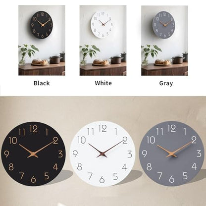 12" Wall Clock Battery Operated Silent Non-Ticking Modern Simple | Analog Kitchen Home Bathroom Living Room Bedroom Office Mordern Simple