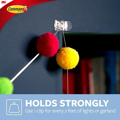 Command 17026CLR-ES Decorating Clips, Clear, 20-Clips (2 Pack)
