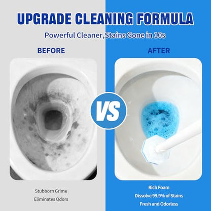 Disposable Toilet Brush & Holder Set with 50 Toilet Bowl Refills for Clorox | Wall Mounted Disposable Toilet Bowl Kit, for Bathroom, Sink & Bathtub, Touchless Toilet Cleaning System