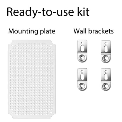 Gratury Junction Box, IP67 Waterproof Plastic Enclosure for Electrical Project, Hinged Grey Cover, Includes Mounting Plate and Wall Bracket