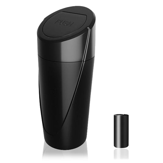 Car Trash Can Bin with Lid - Car Garbage Can Cup H... (Black)
