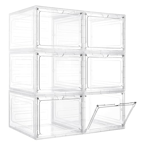 6 Pack Storage Bins with Lids, 19 Qt Stackable Cle... (6 Count)