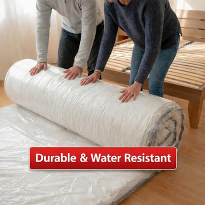 Hefty Shrink-Pak Mattress Bags for Moving – Full/Queen Size | Heavy Duty & Water Resistant Vacuum Compression Mattress Bag, Storage Protection Mattress Cover for Moving