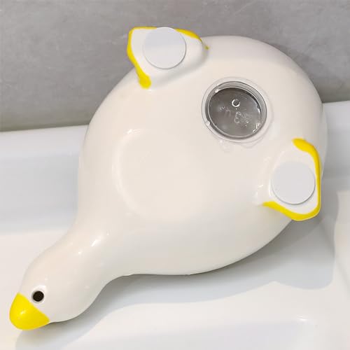 1 Pack Duck Ceramic Soap Dishes,Soap Holder with Drain,Soap Dish Container,Dish Soap Tray,Sponge Holder,Soap Tray for Shower,Bathroom,Bar,Kitchen,Counter (Duck), White