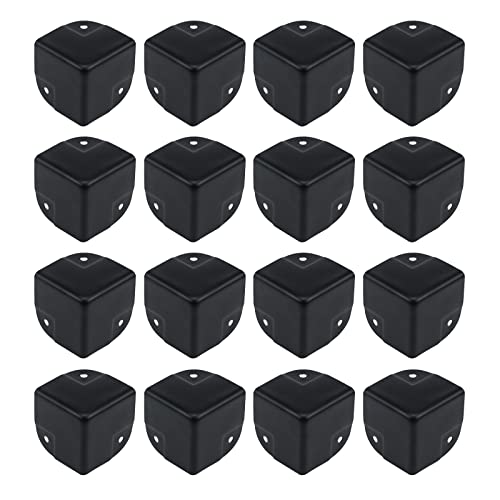 Antrader 16Pcs 1.57in Metal Corner Protectors for Box Cabinet Reinforcement | 40×40×40mm Anti-Collision Box Edge Guards, 3-Way Cabinet Speaker Corner Protectors