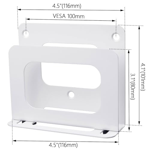 Cable Box Mount Modem Wall Mount Adjustable Wall Mount Holder for Apple TV, Roku, Mac mini, Xiaomi TV Box，Mini PC, Modems, Routers (Narrow)