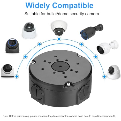 Junction Box Mount Compatible with Ubiquiti Camera Metal Junction Box Accessories for Unifi Dome Turret Bullet Cameras (G3,G4,G5, G6, AI,Pro)