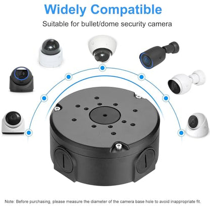 Junction Box Mount Compatible with Ubiquiti Camera Metal Junction Box Accessories for Unifi Dome Turret Bullet Cameras (G3,G4,G5, G6, AI,Pro)