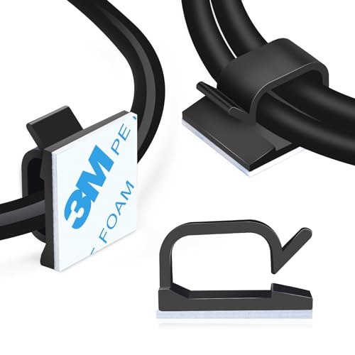 3/4” Adhesive Cable Wire Clips Black120PCS, Cable... (Black)