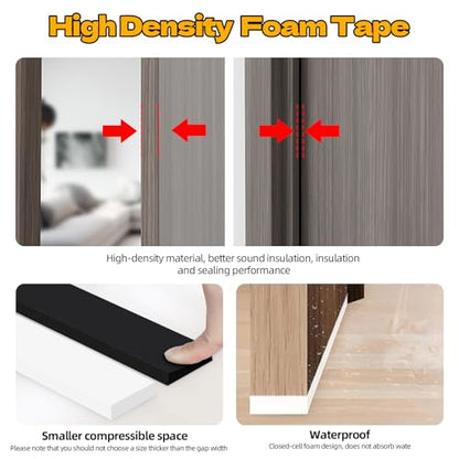 1 in Wide x 1/8 in Thick x 33FT Foam Weather Stripping Door Seal,Window Sealing Tape，Single-Sided Self-Adhesive Insulation Sealing Strip White