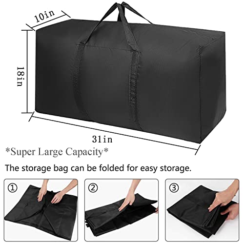 Extra Large Moving Bags with Strong Zippers & Carrying Handles, Storage Bags Storage Totes for Clothes, Moving Supplies, Space Saving, Oversized Storage Bag Organizer for Moving, Traveling (4 Pack)