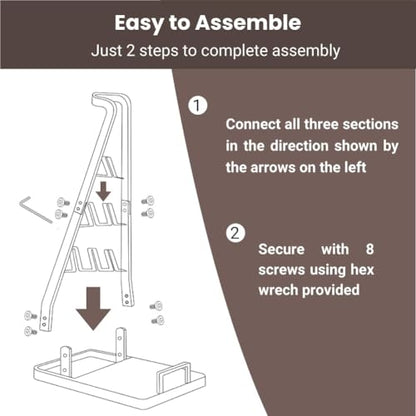 Vacuum Stand No-Drill Storage for Most Stick Vacuum Home Cleaning | metal storage frame, tool holder use, and broad stick-vac fit for clearer buying for daily cleaning,Wallless hole drilling