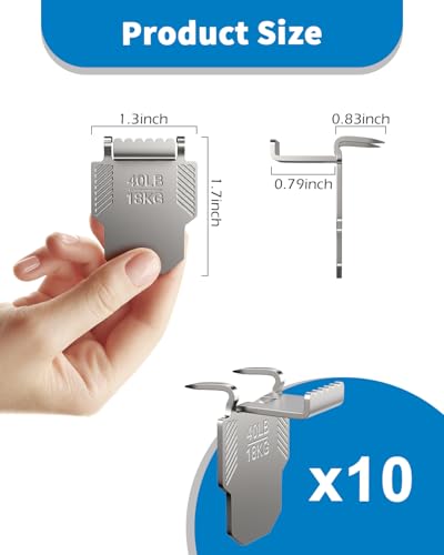 10 Drywall Canvas Hangers Claw Hooks Heavy Duty Damage Free | Holds up to 40 lb 18"x24" Large Canvas Picture Frame Hanger Kit - Wall Hanging Hook Easy Removable for Room Décor