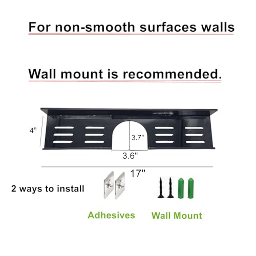 ROYALITA 17 Inch Acrylic Bathroom Shelf Organizer Over The Faucet | Bathroom Sink Rack Over The Sink Shelf, Countertop Organizer Kitchen Above Faucet, Black