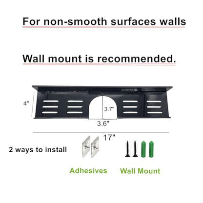 ROYALITA 17 Inch Acrylic Bathroom Shelf Organizer Over The Faucet | Bathroom Sink Rack Over The Sink Shelf, Countertop Organizer Kitchen Above Faucet, Black